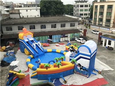 Land Giant Octopus Kids Inflatable Water Park